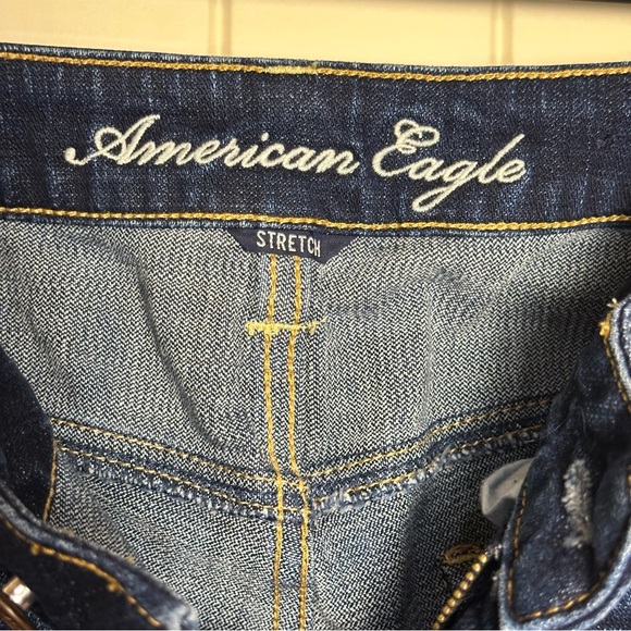 American Eagle Jeans Women's Sz. 2R Slouchy Stretch Cotton Blend 9" Rise - Picture 10 of 11